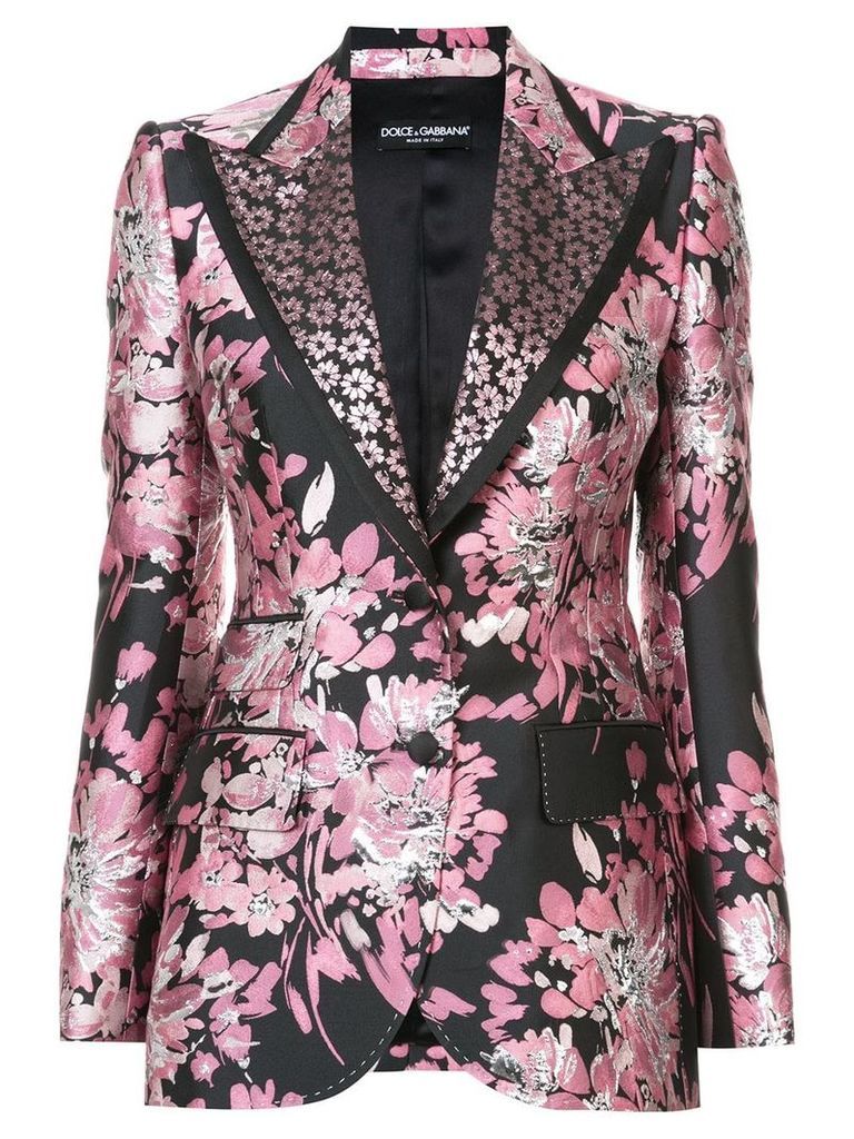 Dolce & Gabbana floral lurex jacquard jacket - Pink