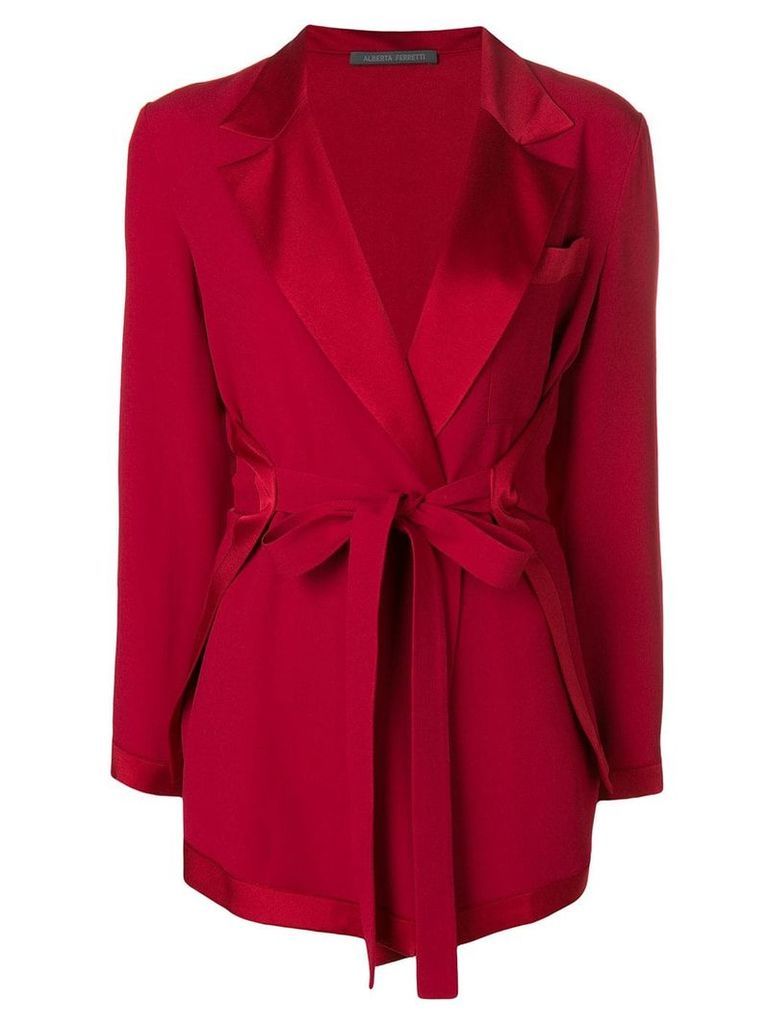 Alberta Ferretti wrap style blazer - Red