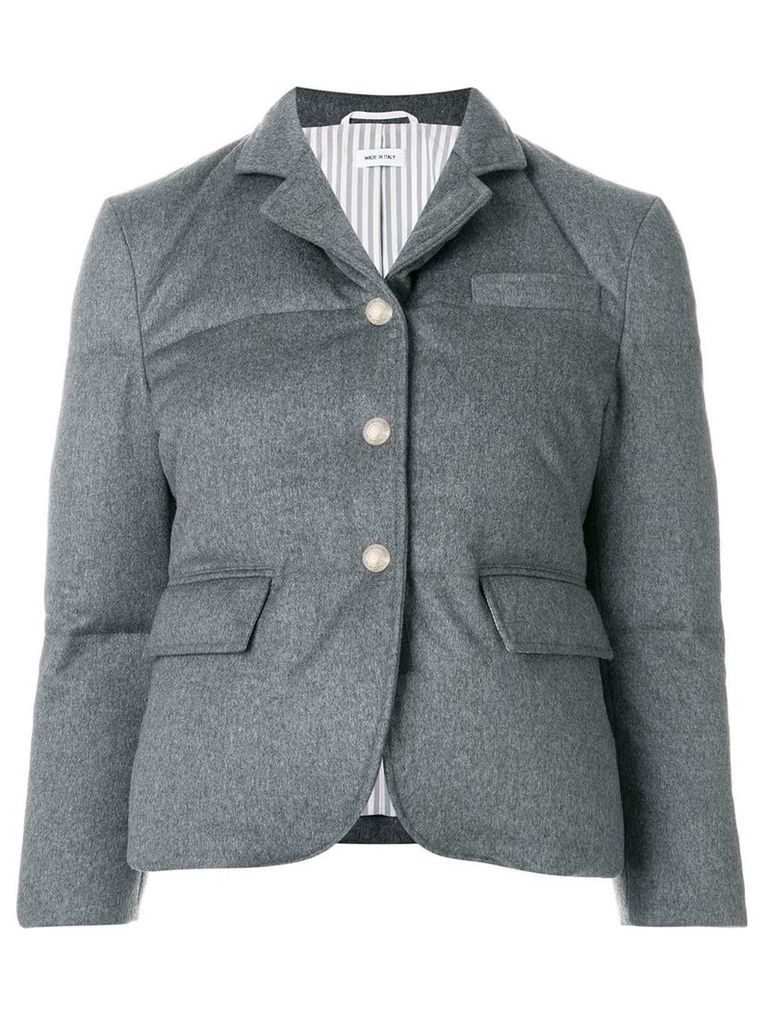 Thom Browne Down-filled Cashmere Sport Coat - Grey