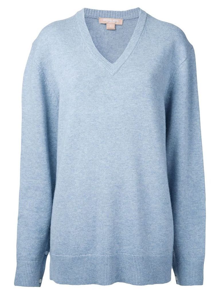 Michael Kors Collection cashmere v-neck jumper - Blue
