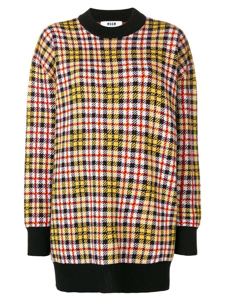 MSGM checked jumper - Yellow