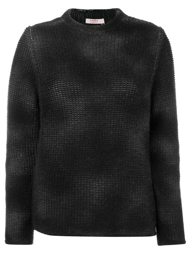 Liska cashmere sprayed effect sweater - Black