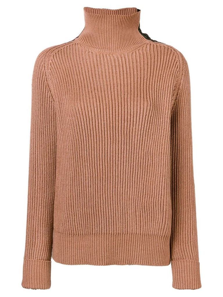 Bottega Veneta ribbed turtle neck jumper - Neutrals