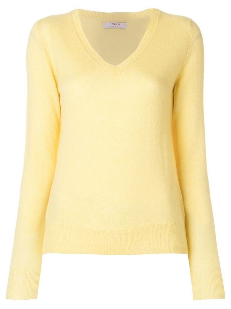 Liska classic V-neck jumper - Yellow