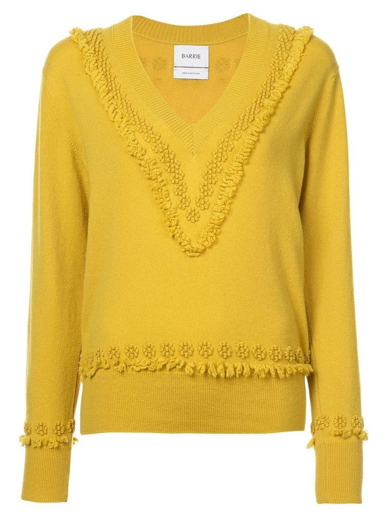 Barrie Romantic Timeless cashmere V-neck pullover - Yellow