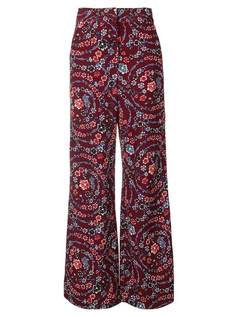 See by Chloé floral palazzo trousers - PINK
