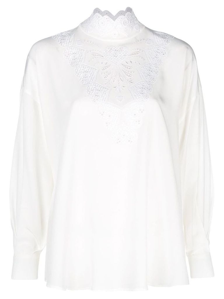 Fendi long-sleeve blouse - White