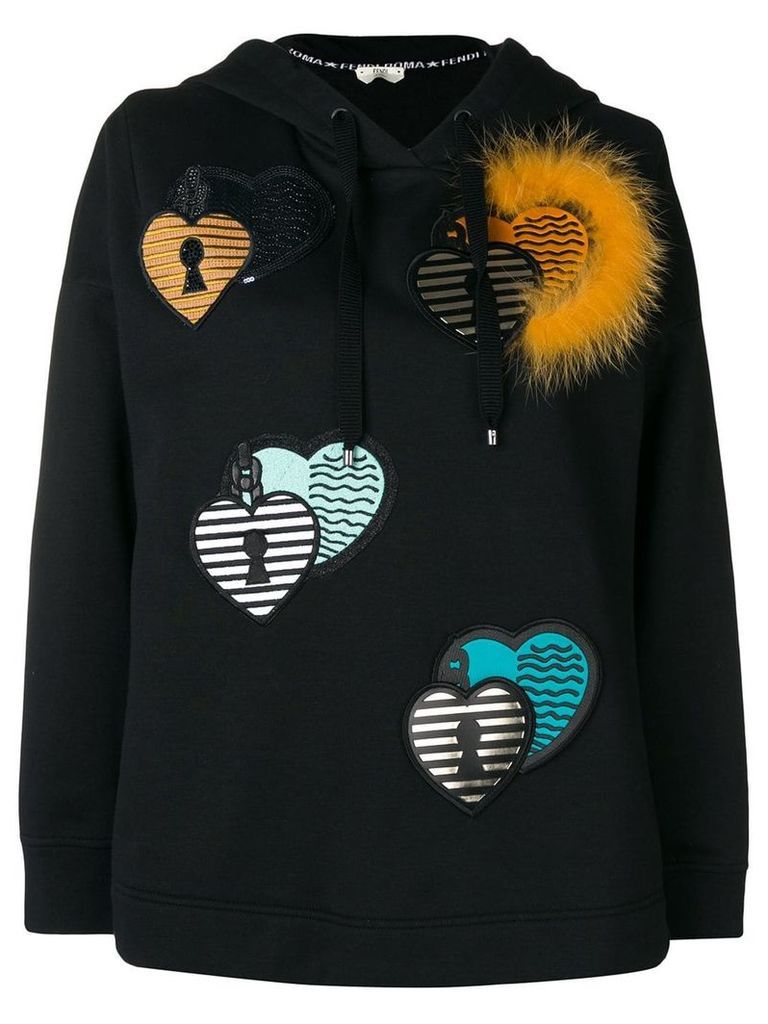 Fendi embellished hoodie - Black