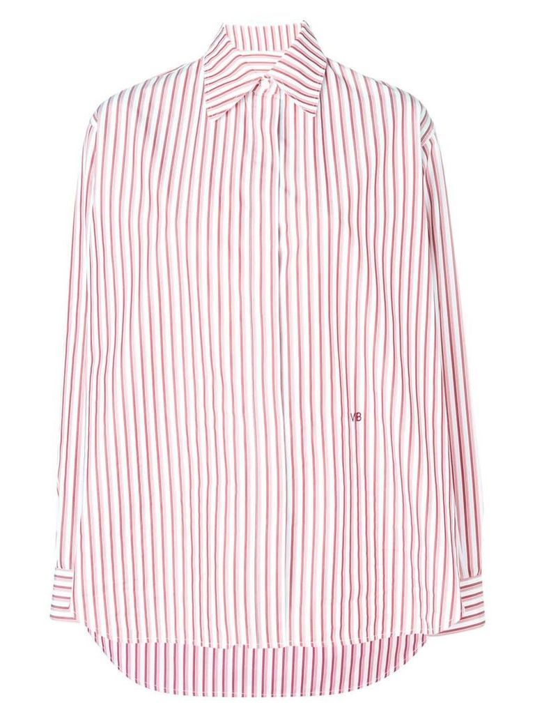 Victoria Beckham striped masculine shirt - White