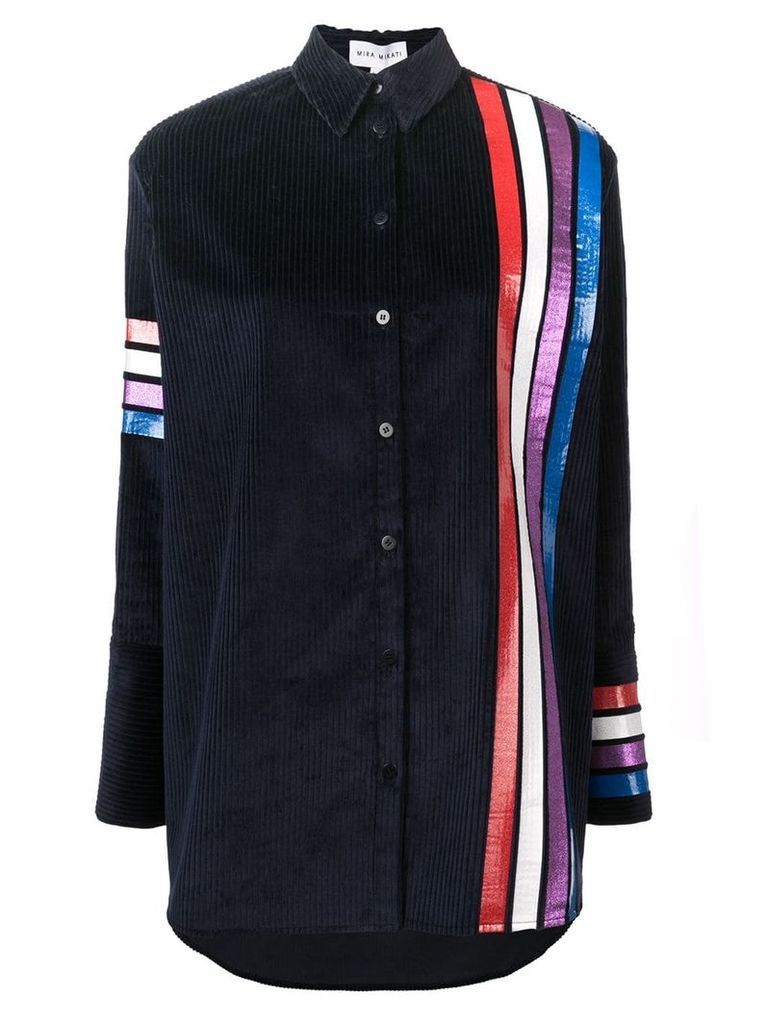 Mira Mikati Adrenaline Seekers print corduroy shirt - Blue