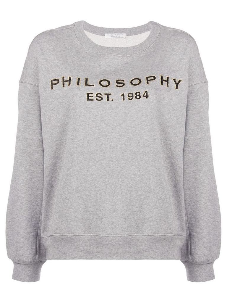 Philosophy Di Lorenzo Serafini drop shoulder logo sweatshirt - Grey