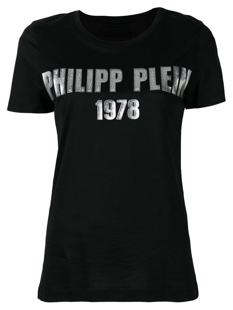 Philipp Plein metallic 1978 logo T-shirt - Black