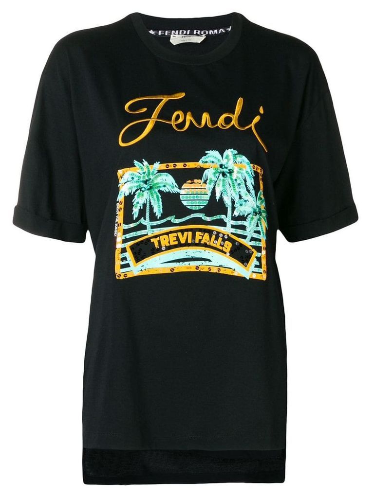 Fendi embellished T-shirt - Black