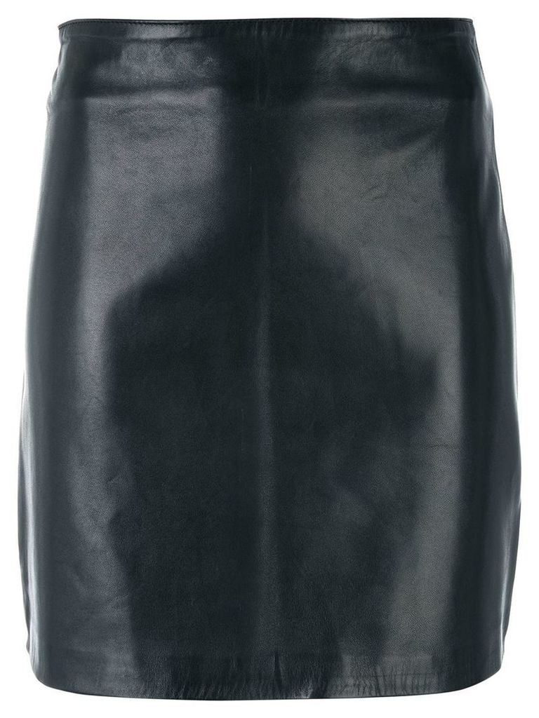 Manokhi fitted leather skirt - Black