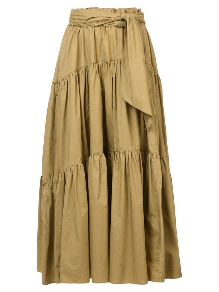 Proenza Schouler Long Cotton Skirt - Green