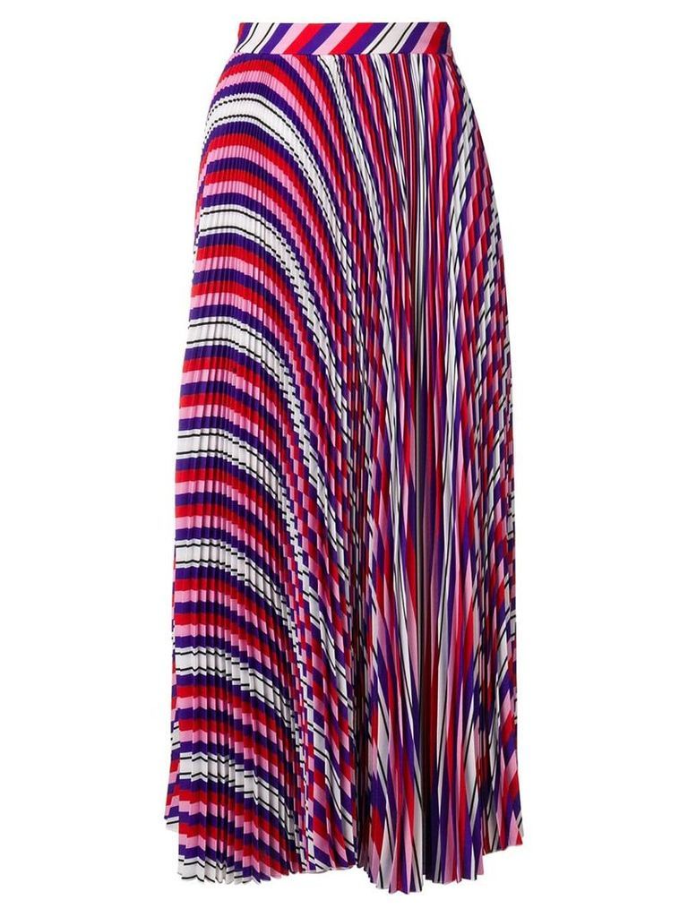MSGM striped pleated skirt - Multicolour