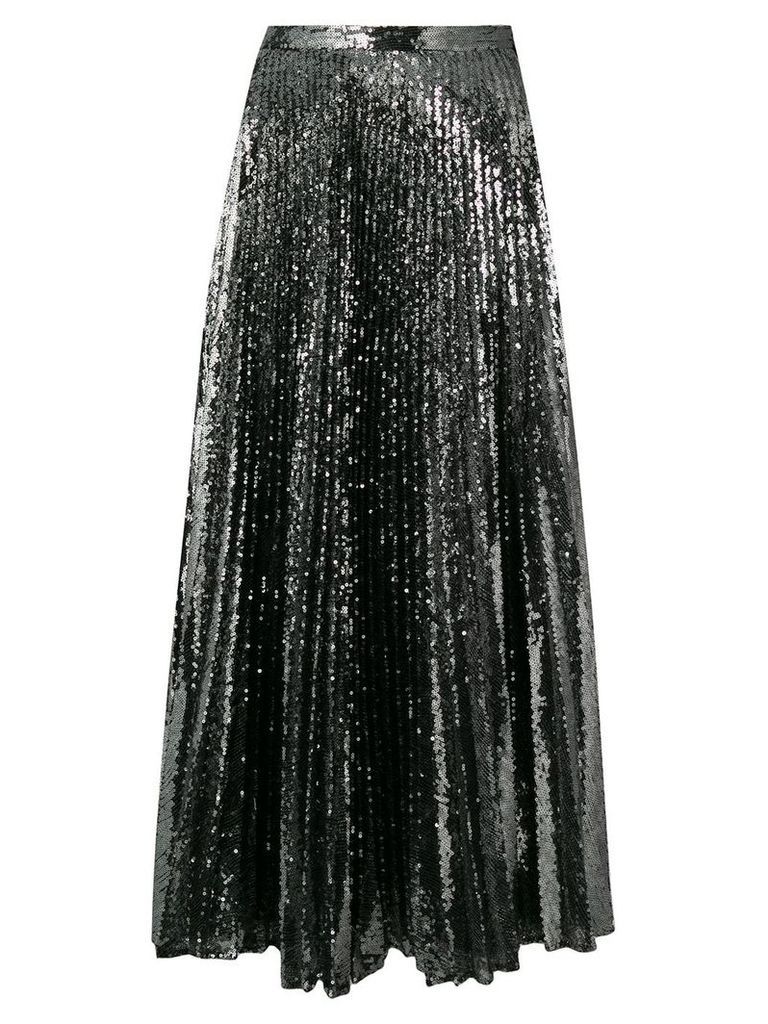 Marco De Vincenzo pleated sequinned skirt - Grey