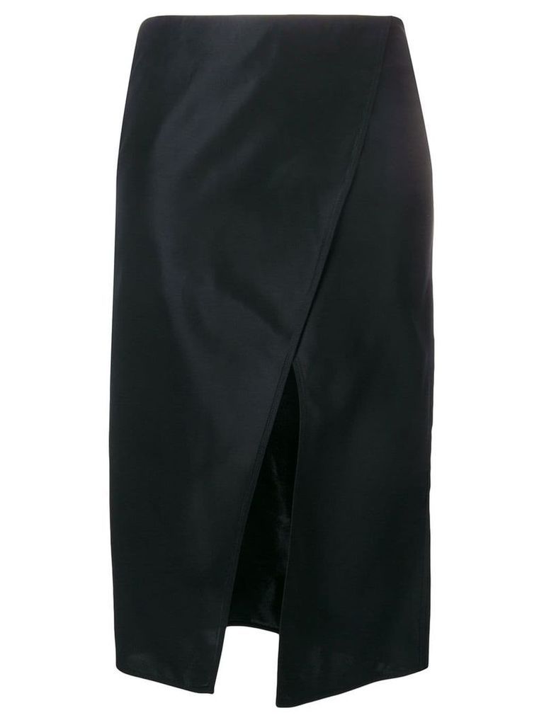 Ports 1961 front-slit midi skirt - Black