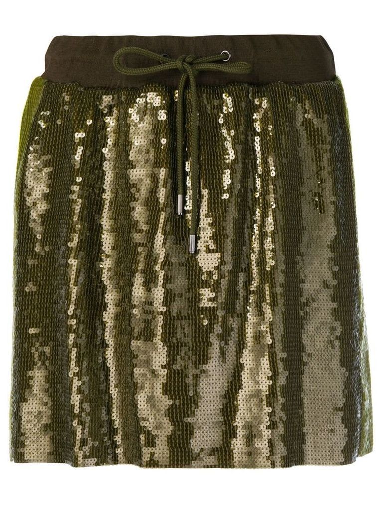 Alberta Ferretti sequins embellished short skirt - Green