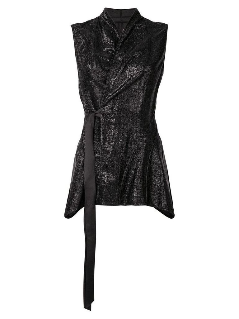 Rick Owens Lilies metallic effect wrap blouse - Black