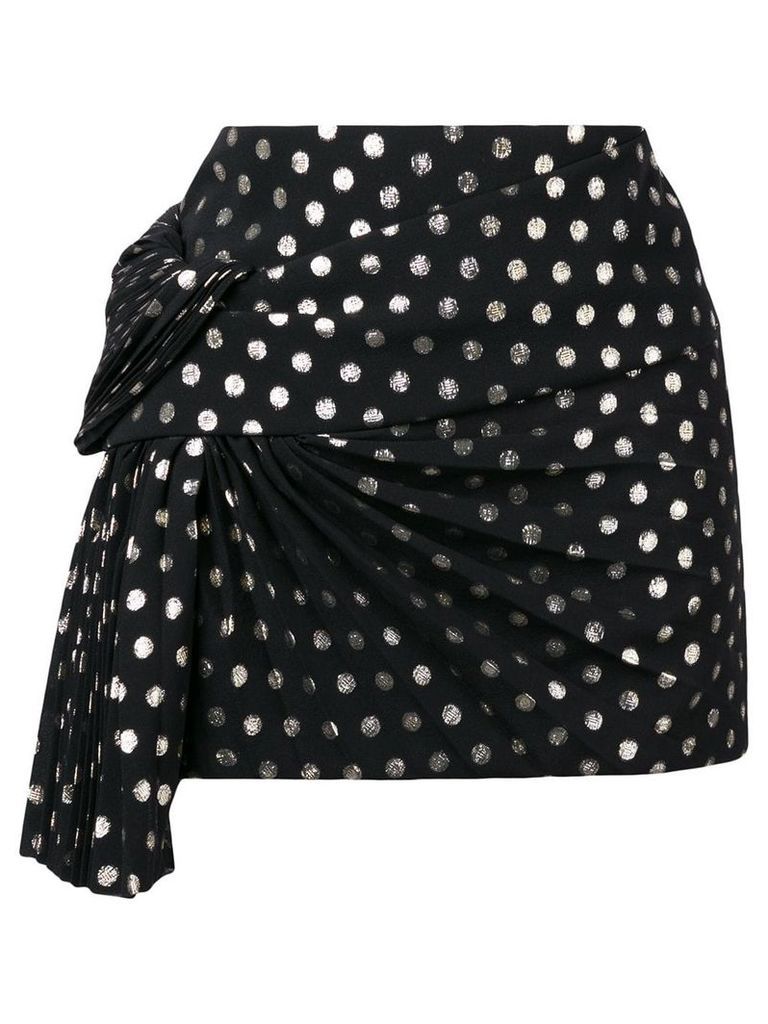 Saint Laurent lamé polka dot skirt - Black
