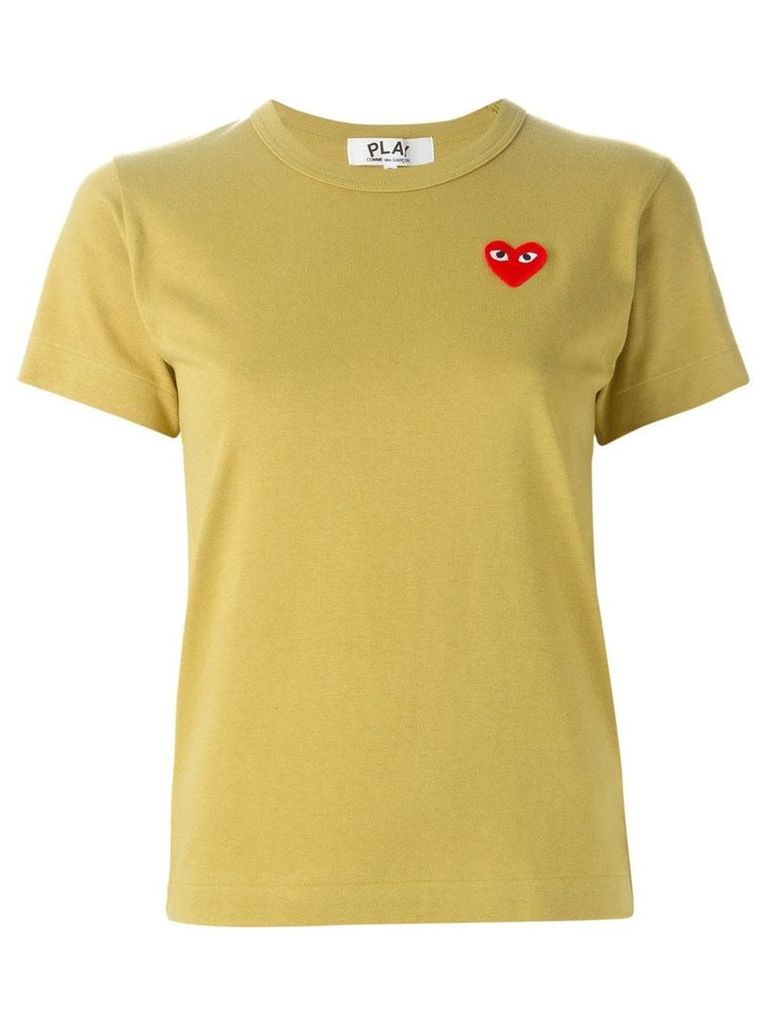 Comme Des Garçons Play logo patch T-shirt - Yellow