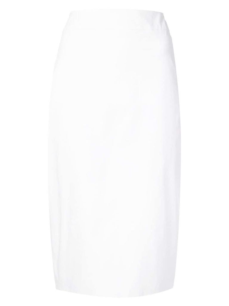 Josie Natori knee length pencil skirt - White