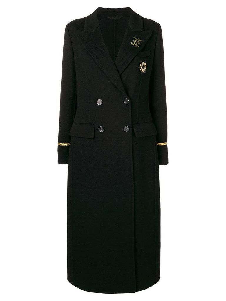 Ermanno Scervino double breasted maxi coat - Black