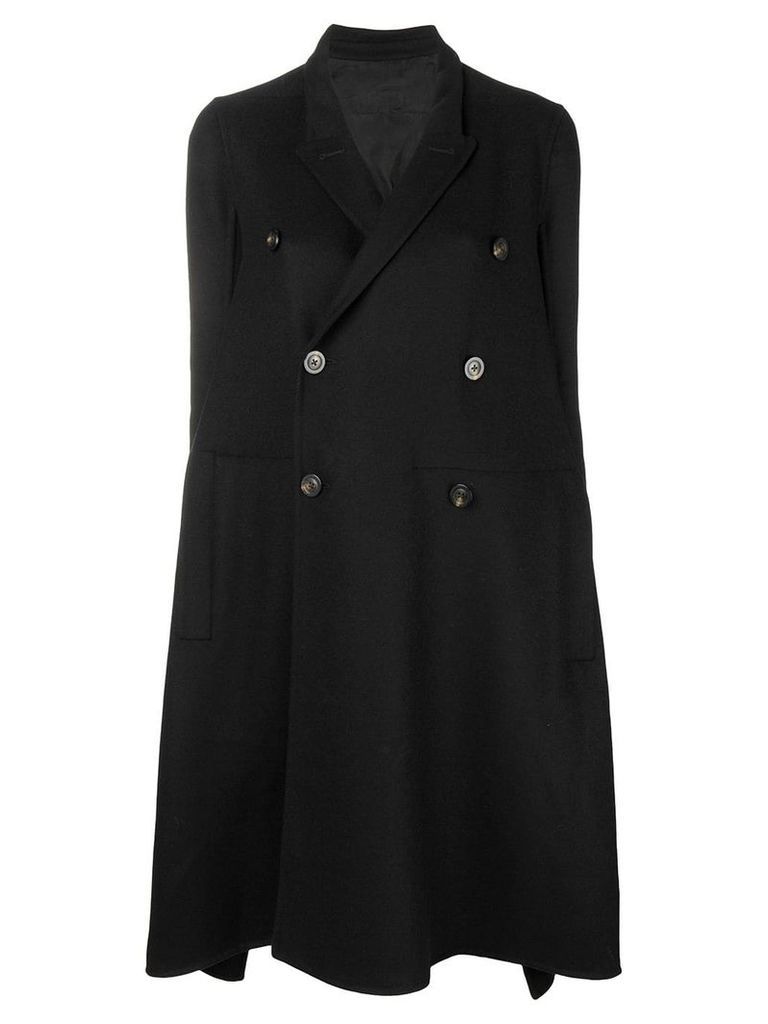 Rick Owens flared double-breasted coat - Black