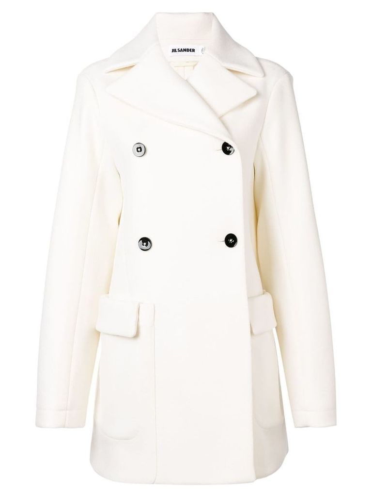 Jil Sander classic double-breasted coat - White