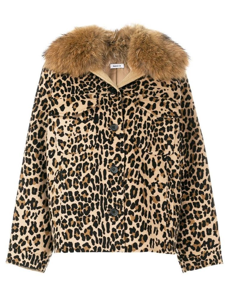 P.A.R.O.S.H. leopard print jacket - Brown