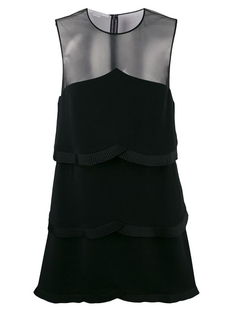 Stella McCartney sheer panel layered dress - Black