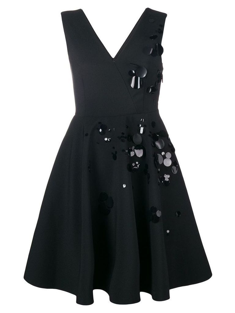 MSGM paillette-embellished crepe dress - Black