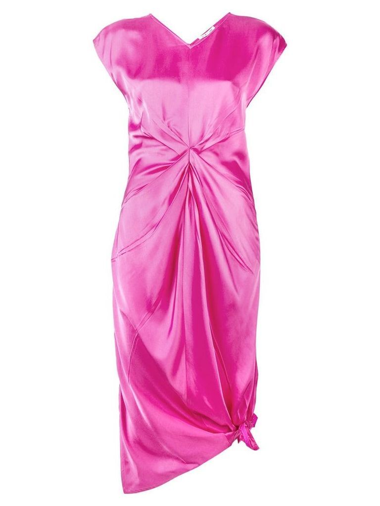 Helmut Lang knot silk dress - PINK