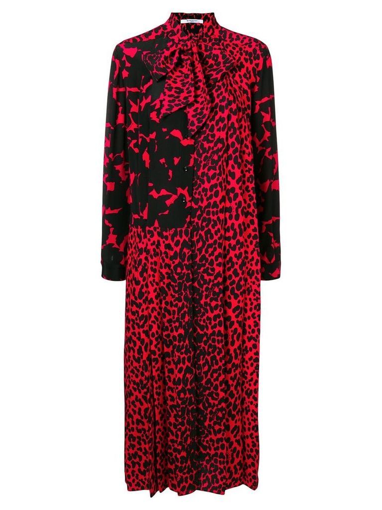 Givenchy Lavallière collar midi dress - Red
