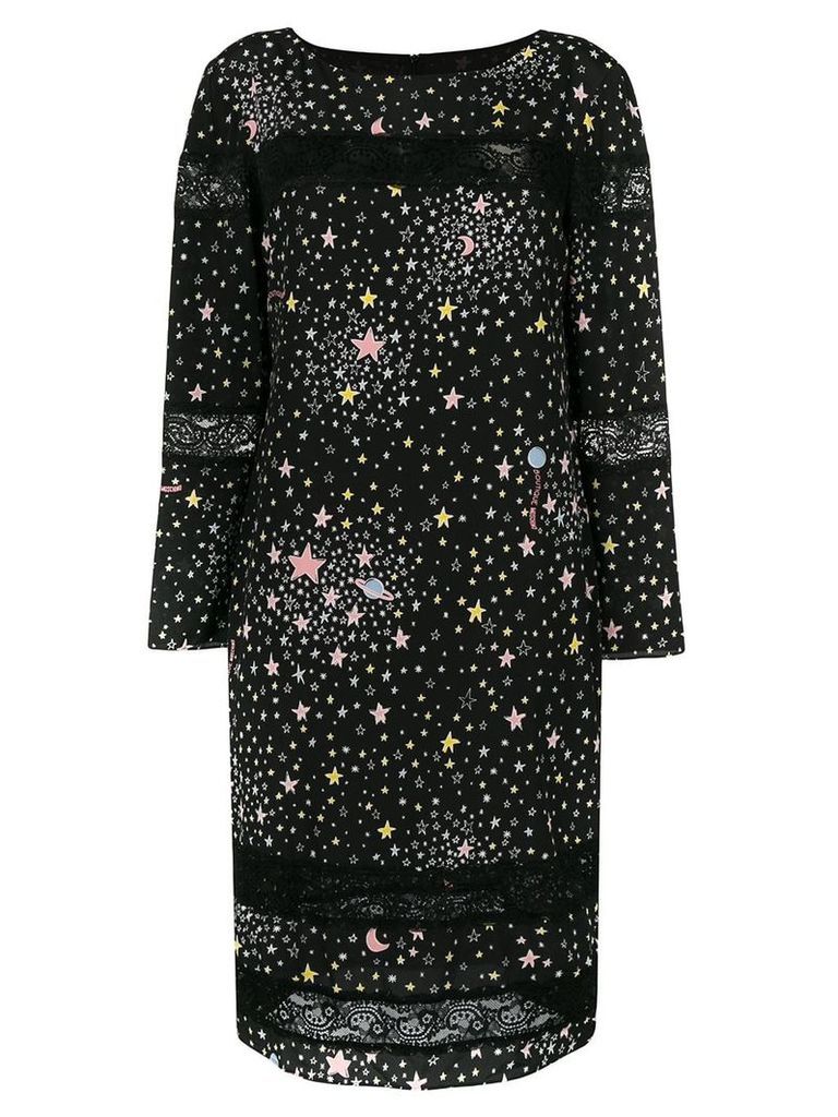 Boutique Moschino star print dress - Black