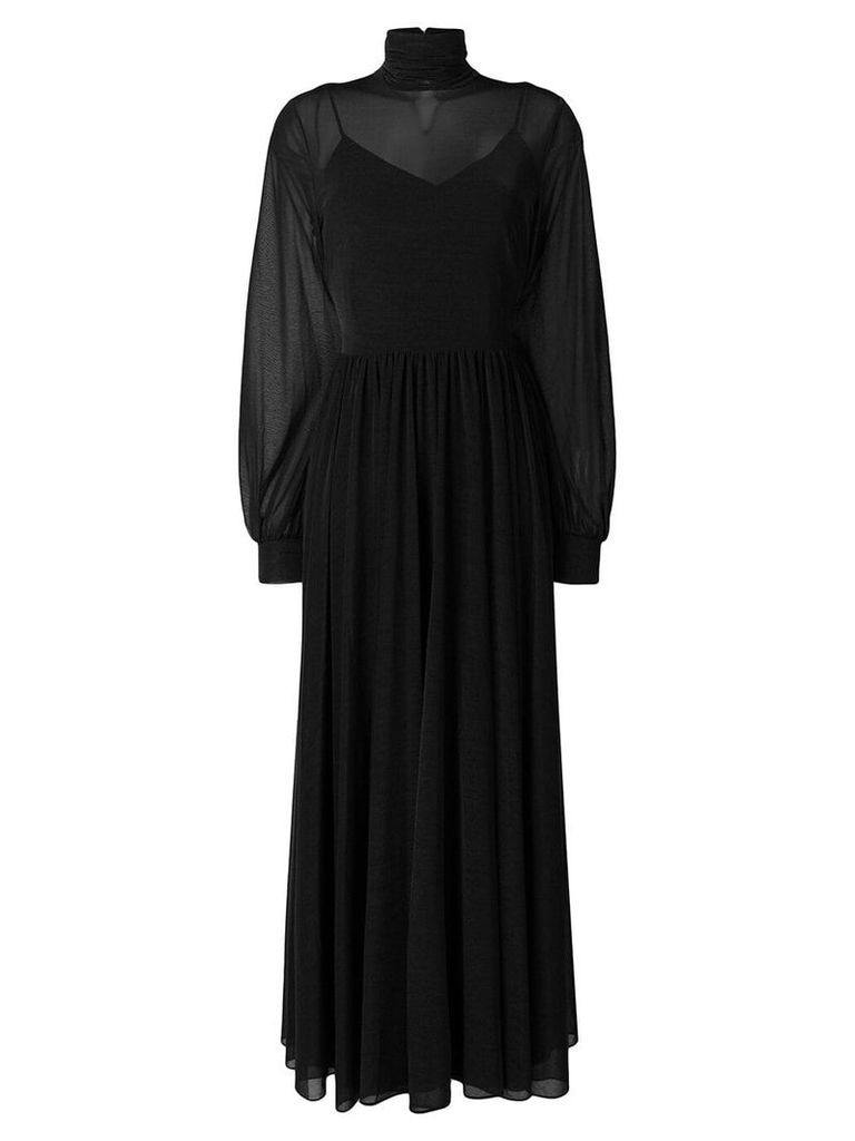 Diane von Furstenberg long turtle neck dress - Black