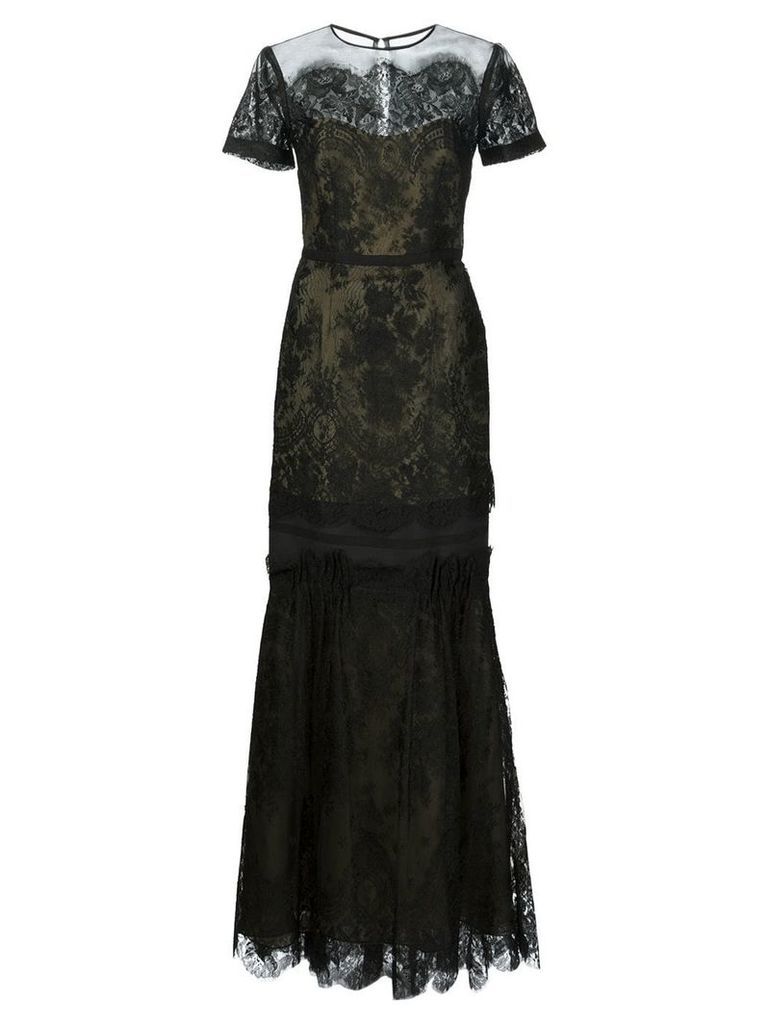 Carolina Herrera two-tone organza gown - Black