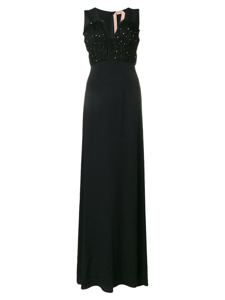 Nº21 ruched-bodice dress - Black