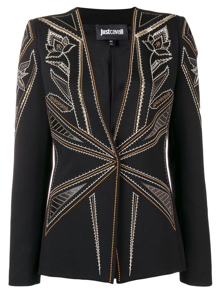 Just Cavalli micro stud-embellished blazer - Black