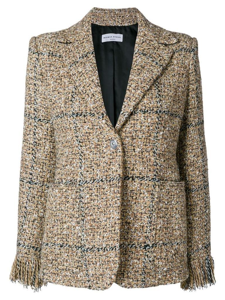 Sonia Rykiel button tweed jacket - Brown