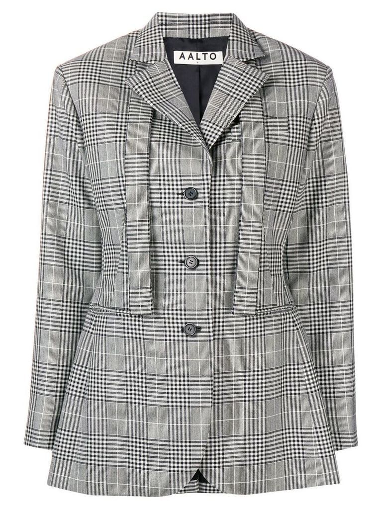 Aalto oversized checked blazer - Grey
