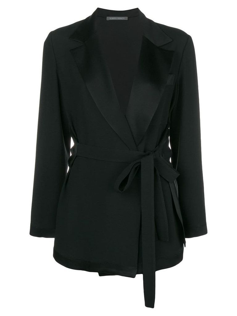 Alberta Ferretti belted tailored jacket - Black