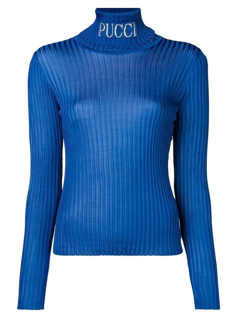 Emilio Pucci ribbed sweater - Blue