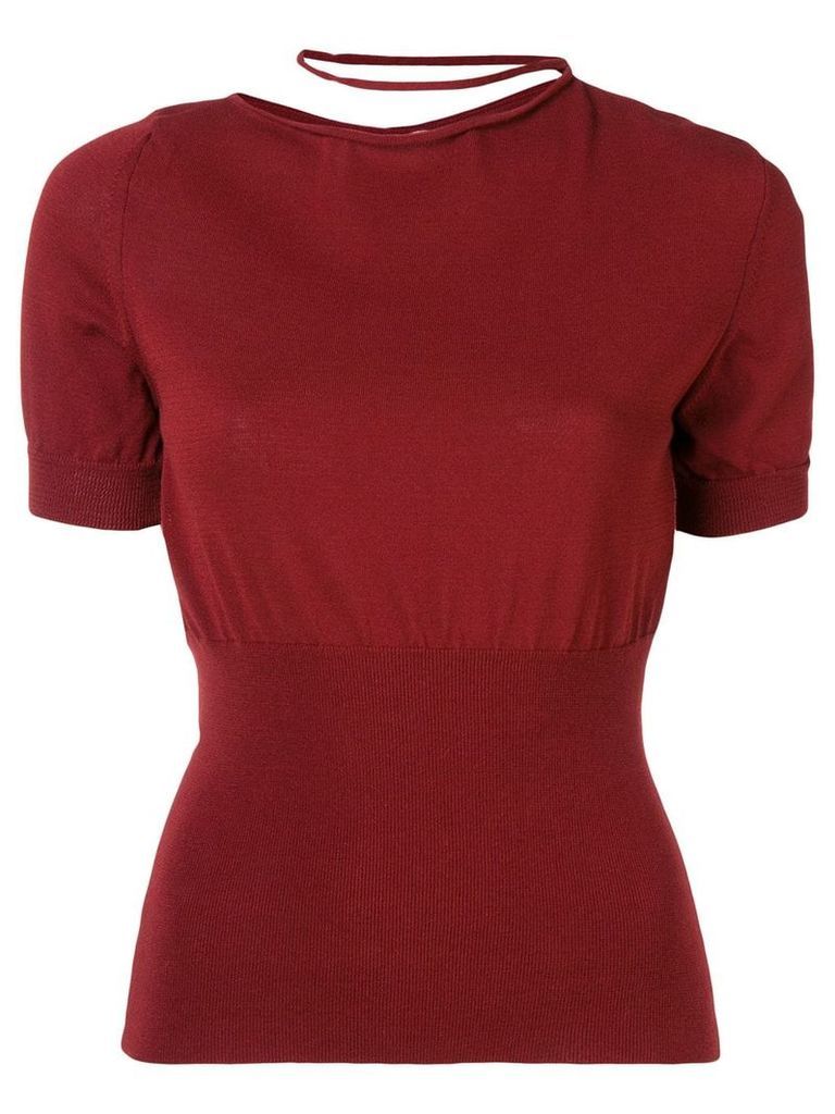 Jacquemus collar loop sweater - Red