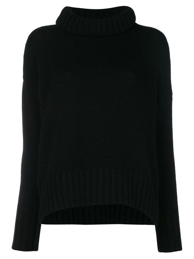 Incentive! Cashmere cashmere roll neck jumper - Black