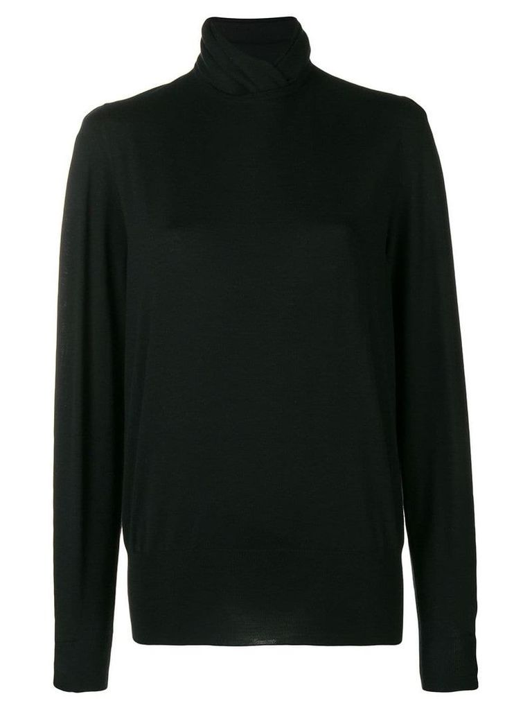 Agnona long-sleeve fitted sweater - Black