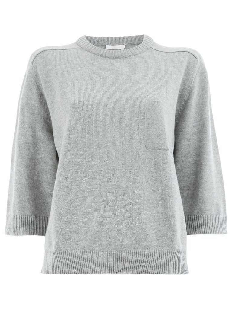 Chloé short-sleeve shift sweater - Grey