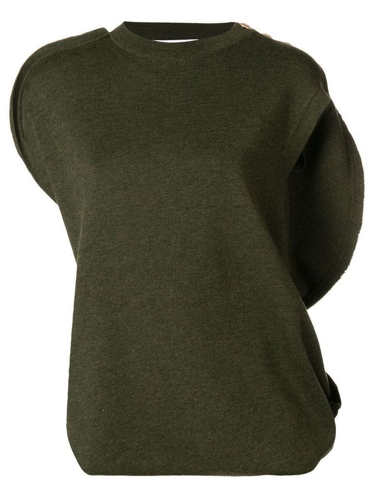 JW Anderson asymmetric knitted top - Green