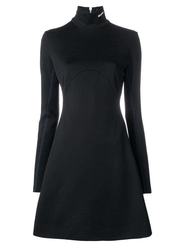 Calvin Klein 205W39nyc turtle-neck flared sweater dress - Black